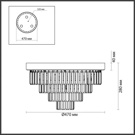 Люстра потолочная Zaha 5257/6C латунь E14 6*40W (220V, подвески, круглые)