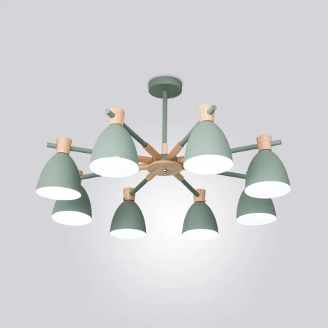 Потолочная люстра на штанге Folke 8 Green ImperiumLoft Folke01 (178027-26) (LED, 220V)