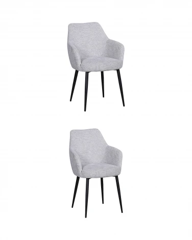 Стул обеденный Katys светло-серый рогожка 2 шт. Stool Group УТ000042537