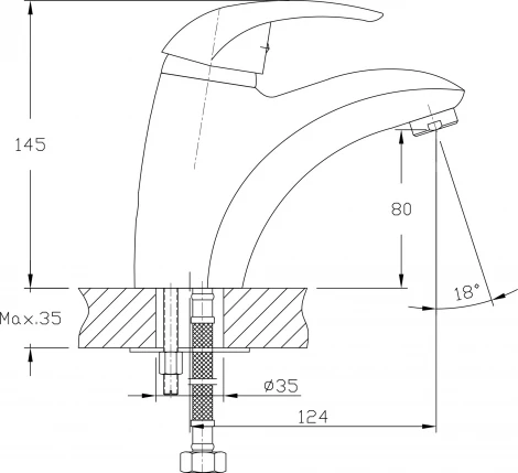 Смеситель 1 Orange Oscar M56-021cr для раковины