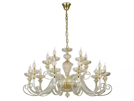 Подвесная люстра Newport Annette 8620+5/C mat.soft gold clear