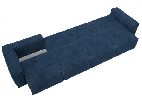 Диван прямой Лига-081 НПБ МегаЛонг (ДСП/Пластик/Велюр/Синий) Лига Диванов 130297