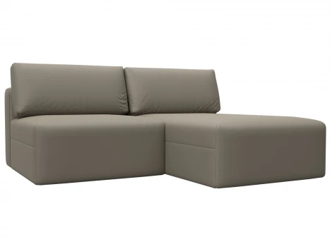 Диван угловой модульный Лига-060 НПБ угол универсальный (ЛДСП,Брус,Фанера/Пластик/Экокожа/Бежевый) Лига Диванов 130060