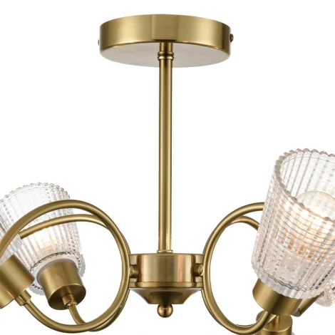 Потолочная люстра на штанге Lumion Imana 8154/8C медный/прозрачный, металл/стекло Е14 8*40W 220V