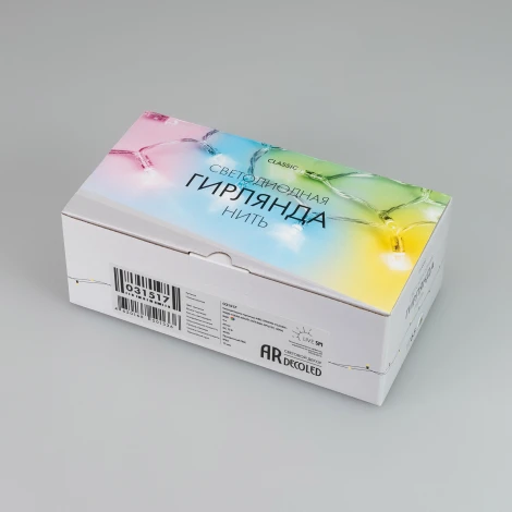 Светодиодная гирлянда ARD-STRING-CLASSIC-9000-CLEAR-60LED-LIVE RGB-SPI (12V, 40W) (IP65) Ardecoled CLASSIC 031517