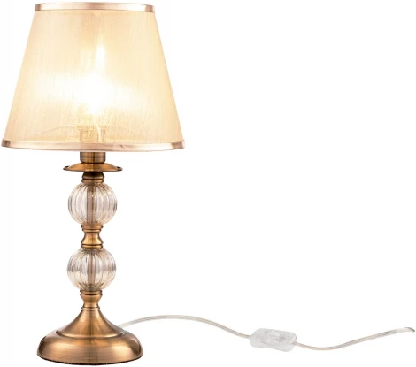 Интерьерная настольная лампа Freya Inessa FR2685TL-01BZ (220V, выключатель, шарики)