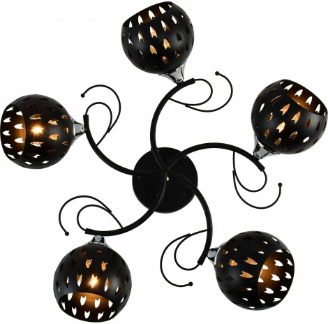 Потолочная люстра на штанге Reluce 01314-0.3-05 BK+CR (220V)