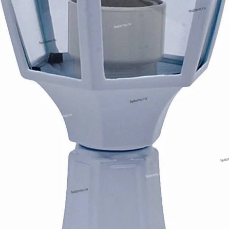 Столб уличный Horoz Leylak, 1 плафон, белый с прозрачным