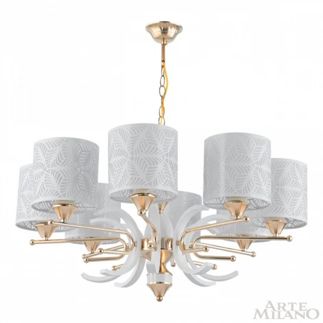 Подвесная люстра Arte Milano Florentia-2097 302097/8 Wh/Gd (220V, на цепи)