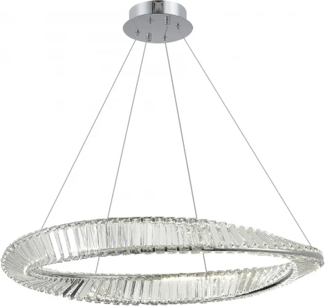Подвесной светильник ST Luce Ritorto SL6204.111.01 Хром/Прозрачный LED 1*45W 4000K (220V, на тросе, круглые)