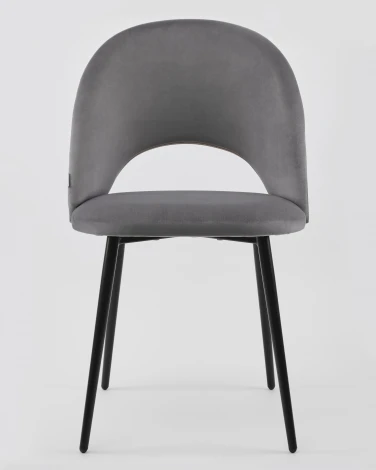 Стул MyFar Бенедикт серый велюр MF1011-1