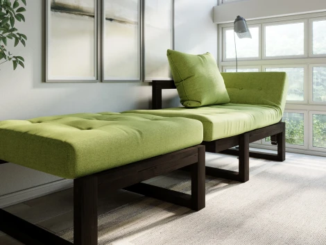 Кресло Arsko Амбер венге зеленая рогожка