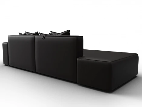 Диван угловой Лига-079 угол правый (ДСП/Пластик/Экокожа/Коричневый) Лига Диванов 129817