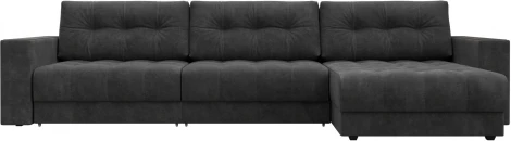 Диван угловой с декором Лига-049 НПБ Лонг Лига Диванов (Велюр) арт.128301