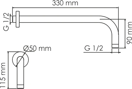 Кронштейн для верхнего душа Wasserkraft Mindel A146