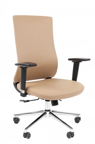 Офисное кресло Chairman 500LUX Россия экокожа бежевый БП 7210651