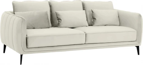 Диван Amsterdam трехместный ОГОГО (арт.342340), (Ткань/Белый)