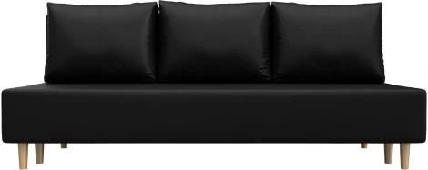 Диван прямой Лига-033 (Черный/Экокожа) Лига Диванов арт.121099