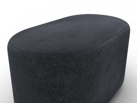 Пуф 007 (ДСП,Фанера/Пластик/Велюр/Темно-серый) Лига Диванов 132381