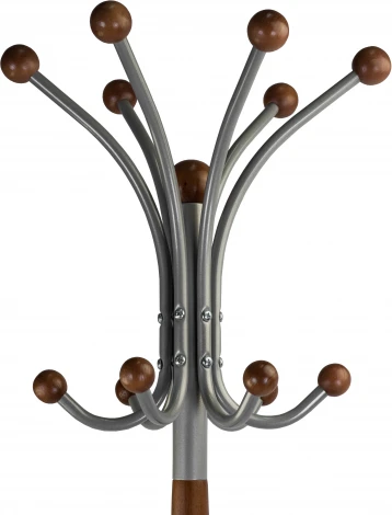 Вешалка напольная Д 1 металлик/ средне-коричневый от фабрики Mebelik