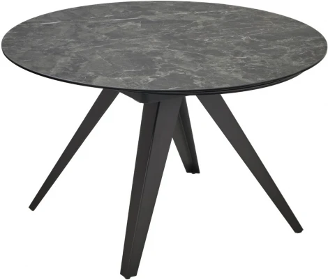 Стол M-City AKSEL 130 цвет Mona Lisa Cерый мрамор, керамика, / Темно-серый каркас