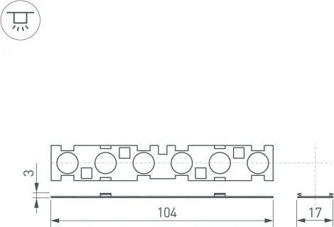 Экран линзованный SL-LINE-W20-55deg-540 (Arlight, Пластик) 041793
