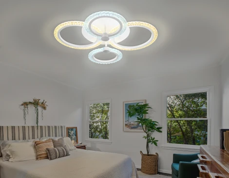Потолочная люстра Ambrella Acrylica FA4061 (регулировка яркости, LED, 220V, пульт управления, кольцо)
