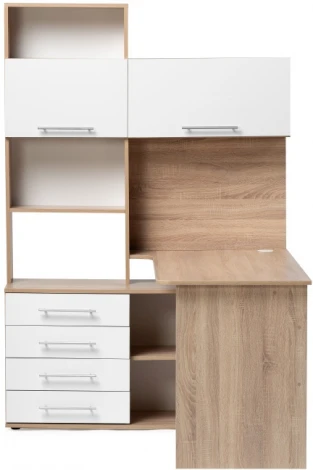 Компьютерный стол Woodville КСТ-14Л левый дуб сонома / белый 285121