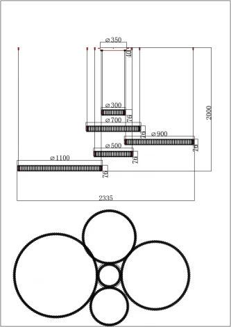 Подвесной светильник Divinare Renata 1135/17 SP-195 (LED, 220V, на тросе)
