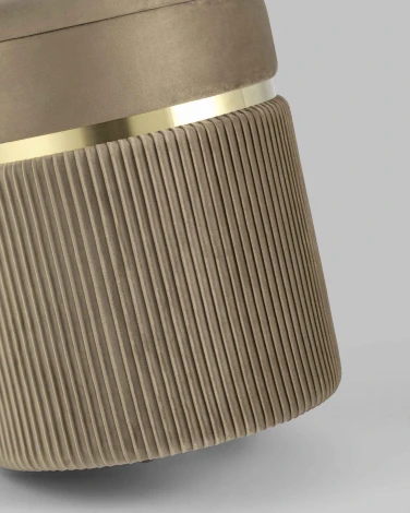 Пуф Миранда с ящиком велюр бежевый УТ000025562