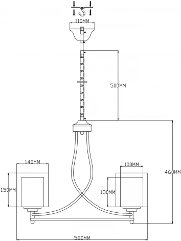 Подвесная люстра Moderli Maximilian V2522-5P (220V, на цепи)
