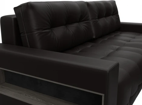 Диван угловой с полками Лига-053 НПБ Лига Диванов (Экокожа) арт.128942