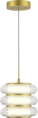 Подвесной сетильник ST Luce Frittela SL6239.203.03 золото/прозрачный LED 1*16W 3000K (220V, на проводе, круглые)