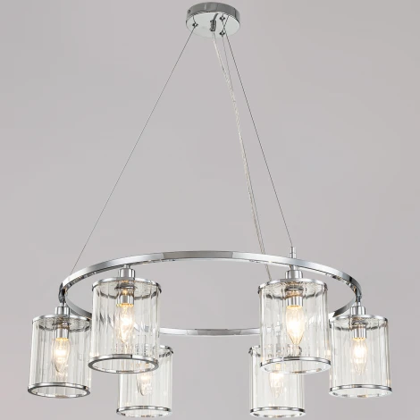 Подвесная люстра ILLUMICO IL1182-6P-79 CR (220V, на тросе)