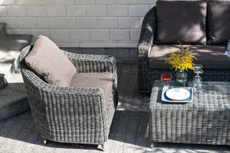 Кресло из искусственного ротанга, цвет графит 4SIS Кон Панна YH-C1808W graphite