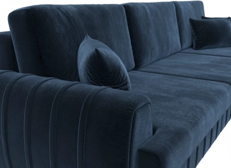 Диван угловой Лига-057 НПБ Лонг угол правый Лига Диванов (Велюр) арт.129305