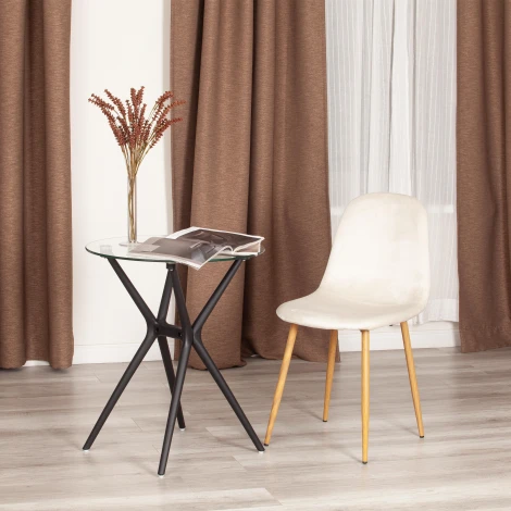 Стул BREEZE (mod. 4724) (Вельвет,Металл /Светло-бежевый)