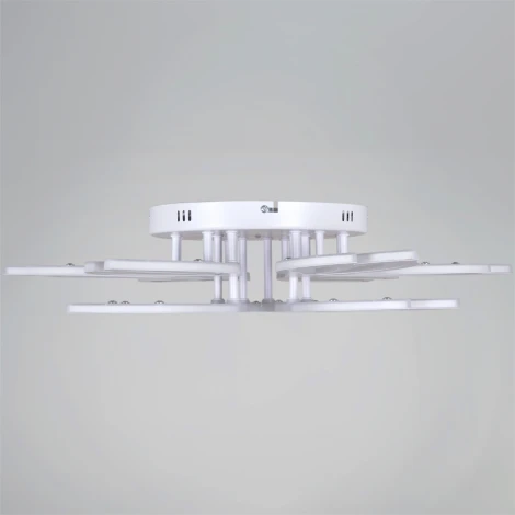 Потолочная люстра светодиодная на штанге с пультом с регулировкой цветовой температуры, яркости и с ночным режимом Reluce 10150-0.3-6+3 WH