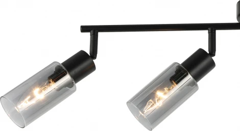 Настенно-потолочный спот на штанге Escada Sector 10172/4 Chrome 4x40Вт E14, металл/стекло, черный/дымчатый (220V)