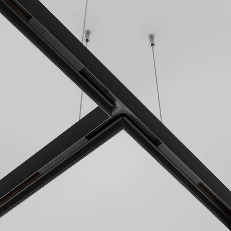 Коннектор питания Т-образный Exility черный (магнитный) Maytoni Technical TRA034CWT-42B (48V)