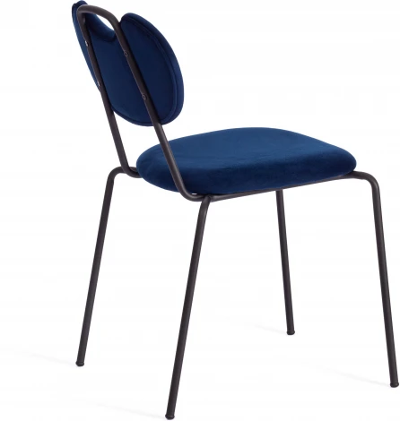 Обеденный стул Tetchair DANTON (Металл,Ткань/Синий)