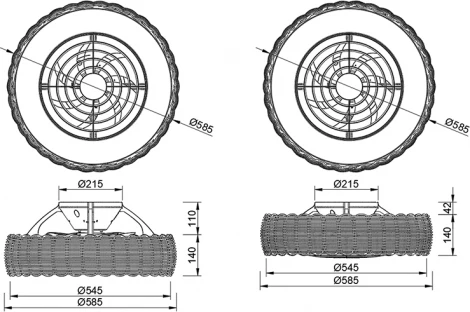 Потолочная люстра светодиодная с вентилятором Mantra Kilimanjaro 8226 (регулировка яркости, 220V, пульт управления, круглые, IP44)