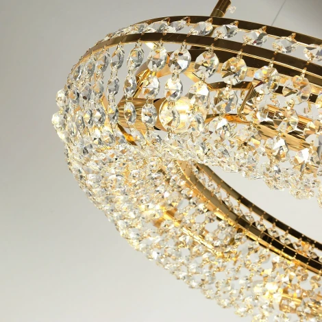 Подвесная люстра Favourite Monilibus 4015-8P (220V, хрусталь, на тросе, круглые)