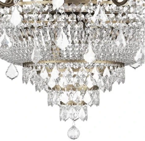 Подвесная большая люстра Osgona Classic 700511 (220V, хрусталь, на цепи, подсвечник, свеча)