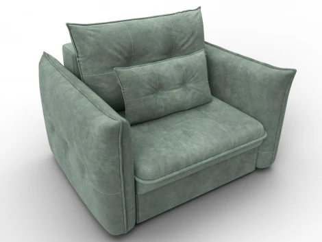 Кресло Лига-100 НПБ (ДСП,Фанера,Велюр/Зеленый) Лига Диванов 136989