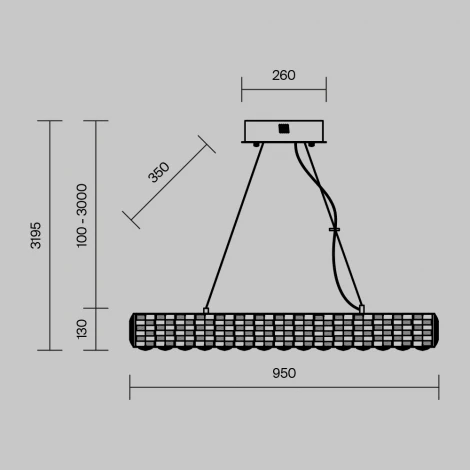 Подвесной светильник Maytoni Castello MOD336PL-L130G3K (LED, 220V, хрусталь, на тросе)