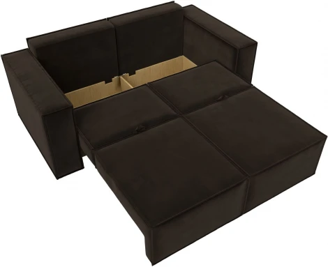 Диван прямой Куба мини (Коричневый/Микровельвет) Лига Диванов арт.121881