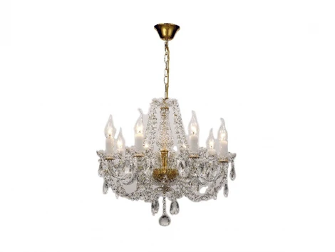 Подвесная люстра Favourite Simone 1736-8P (220V, хрусталь, на цепи, подсвечник, свеча)