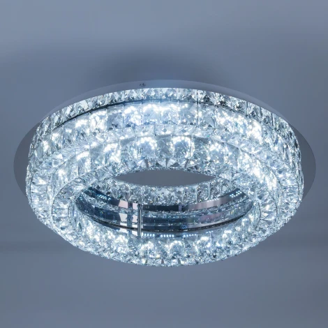 Потолочная люстра Eletto Olimpia EL330C80.1 (LED, 220V, хрусталь, пульт управления, круглые)