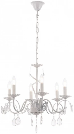 Подвесная люстра Arte Milano AM346179 346179/6 WT+G (220V, подвески, на цепи, подсвечник, свеча)